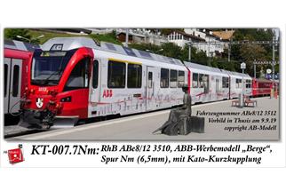 AB-Modell/Kato Nm RhB Zweistromtriebzug ABe 8/12 3510 Alberto Giacometti, ABB, 3-tlg.