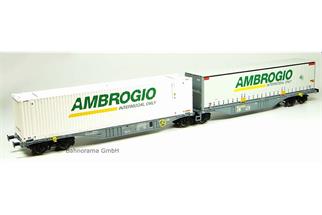 ACME H0 Ambrogio Doppel-Containerwagen Sggmrss ’90