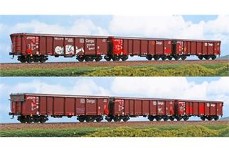 ACME H0 DB AG Rolldachwagen-Set Tamns 895, DB Cargo - Graffiti, gealtert, Ep. V-VI, 3-tlg. ACME H0 DB AG Rolldachwagen-Set Tamns 895, DB Cargo - Graffiti, gealtert, Ep. V-VI, 3-tlg.