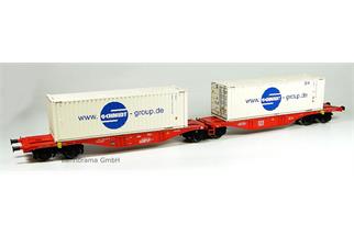 ACME H0 DB Doppel-Containerwagen Sggrss 80' P&O Schmidt-Group.de