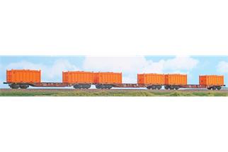 ACME H0 Touax Containertragwagen-Set 2 Sgns 60', Dinazzano Po, Ep. V-VI, 3-tlg.