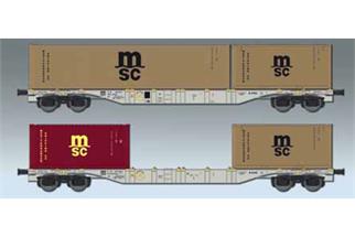 ACME H0 VTG/AAE Containertragwagen-Set Sgnss, MSC, Ep. V-VI, 2-tlg.