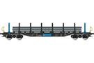 Albert Modell H0 ERR Rungenwagen Smnps, schwarz/blau, mit Ladung, Ep. VI