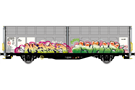 Albert Modell H0 H-TWA Schiebewandwagen Hbbillns, Teil-Graffiti - MR 5ER, Ep. VI