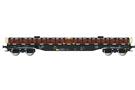 Albert Modell H0 On Rail Flachwagen Smnps, schwarz, mit Ladung, Ep. VI