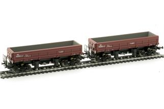 Albert Modell H0 PKP Seitenkippwagen-Set Fa, braun, Ep. V, 2-tlg.