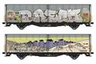 Albert Modell H0 TWA Schiebewandwagen Hbbillns, Graffiti - Stadt der Reichen, Ep. VI