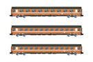 Arnold N FS Personenwagen-Set UIC-Z1, orange C1, Ep. IV-V, 3-tlg.