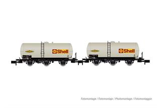 Arnold N SNCF 3-achs Kesselwagen-Set Uh, Shell, Ep. IV, 2-tlg.