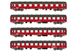 ASM N DSB Reisezugwagen-Set UIC-Y A/B/B/Bk, Ep. IV, 4-tlg.