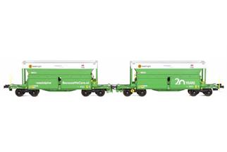 B-Models DB AG/voestalpine Innofreight RockTainer ORE, grün BecauseWeCare.at, 2-tlg.