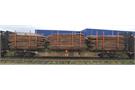 B-Models H0 AAE Holztransportwagen-Set 3 Sgns mit Rungen Rush Rail, 3-tlg.