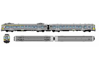 B-Models H0 (AC Sound) SNCB Elektrotriebzug AM 56 129, INOX, 2-tlg.