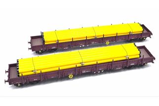 B-Models H0 CFL Rungenwagen-Set Res, Röhrenladung, 2-tlg.