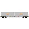 B-Models H0 ERMD Containertragwagen Sgns, 2x 30'-Bulk Container Bertschi