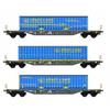 B-Models H0 GTS Containertragwagen-Set, Alberti e Santi, 3-tlg.