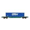 B-Models H0 Lineas Containertragwagen Sgns, 45'-Container DSV