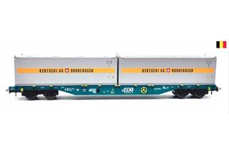B-Models H0 SNCB Containertragwagen Sgns, Bertschi