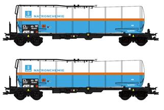 B-Models H0 SNCB Kesselwagen-Set, Solvay - Natronchemie, 2-tlg.
