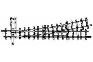 Bemo H0e Weiche links 147 mm Radius 515, 12°