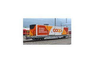 Bemo H0m RhB Containertragwagen Sb 65615, Klimacontainer Coop