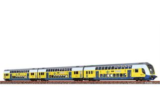 Brawa H0 (DC) Metronom Doppelstockwagen-Grundset, Ep. VI, 3-tlg.