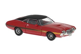 Brekina H0 Ford Gran Torino Sport, rot/schwarz, 1969