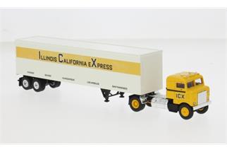 Brekina H0 Kenworth Bullnose Koffer-Sattelzug, 1950, ICX Illinois California Express