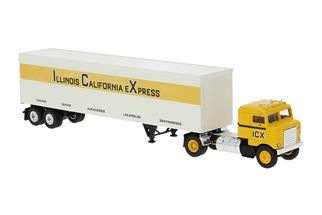 Brekina H0 Kenworth Bullnose Koffer-Sattelzug, 1950, ICX Illinois California Express
