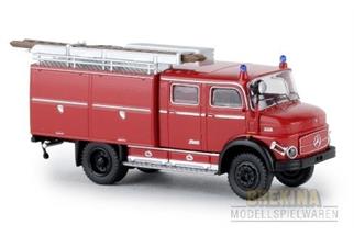 Brekina H0 MB LAF 1113 TLF 16, rot/schwarz, mit Klappen, TD, 1972