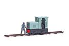 Busch H0 Action Set Feldbahnlok mit Ankurbler