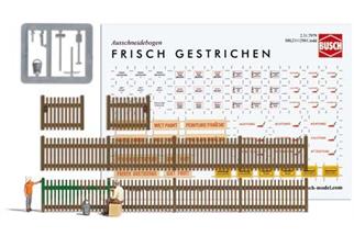 Busch H0 Action Set Zaun streichen