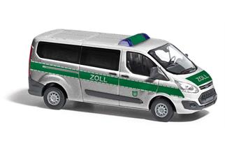 Busch H0 Ford Transit Custom Bus, Zoll, metallic