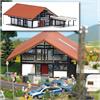 Busch H0 HUF® Haus braun/rot