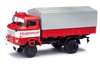 Busch H0 IFA W50 LA/PV, Feuerwehr, mit Plane