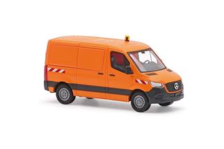 Busch H0 MB Sprinter kurzer Radstand Flachdach, verkehrsorange