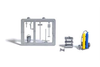 Busch H0 Schweissgerät, Werkzeuge und Werkstattwagen