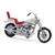 Busch H0 US Motorrad, weiss