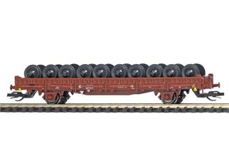 Busch TT DR Rungenwagen Ks 3300, Radsatz-Ladung, Ep. IV