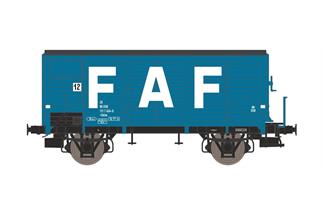 Dekas H0 DSB gedeckter Güterwagen Gklm, FAF 12, Ep. IV