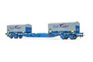 Electrotren H0 RENFE Containerwagen MMC3, 2x20'-Coil-Container Cadefer/Railsider, Ep. VI