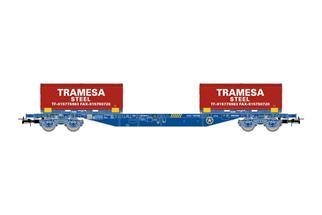 Electrotren H0 RENFE Containerwagen MMC3, 2x20'-Coil-Container Tramesa, Ep. VI