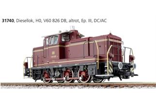 ESU H0 (AC/DC Sound) DB Diesellok V 60 826, altrot, Ep. III