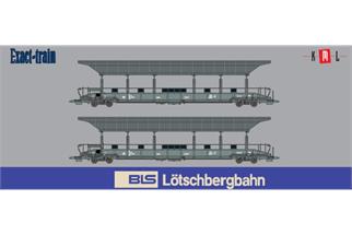 Exact-Train H0 (AC) BLS Autoverladezug-Ergänzungsset 3 AP41, eckige Dächer, Ep. V, 2-tlg.