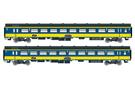 Exact-Train H0 NS Reisezugwagen-Set ICR A/B, gelb/blau, Ep. IV, 2-tlg.