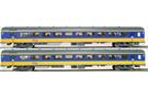 Exact-Train H0 NS Reisezugwagen-Set ICRm Bpmz10/Bpmdz9, gelb/blau, Ep. VI, 2-tlg.