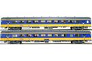 Exact-Train H0 NS/SNCB Reisezugwagen-Set ICRm Bpmz10/Bpmbdz8, gelb/blau, Ep. VI