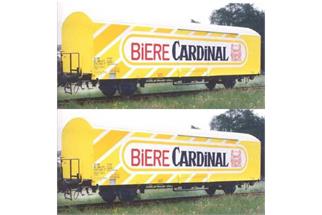 Exact-Train H0 SBB gedecktes Güterwagen-Set Hbqs, Cardinal Bier, 2-tlg.