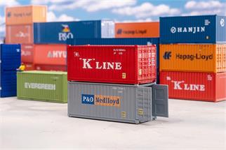 Faller H0 20'-Container K-LINE und P&O