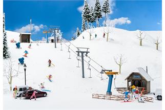 Faller H0 Schlepplift mit Kiosk, ohne Antrieb